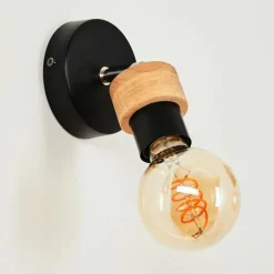 Applique murale Harran Chrome, Noir, 1 lumière