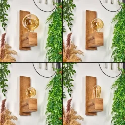 Applique murale Heimola Brun, Couleur bois, 1 lumière