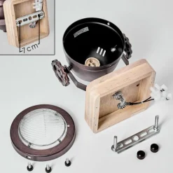 Applique murale Herford Bois clair, Cuivre, 1 lumière