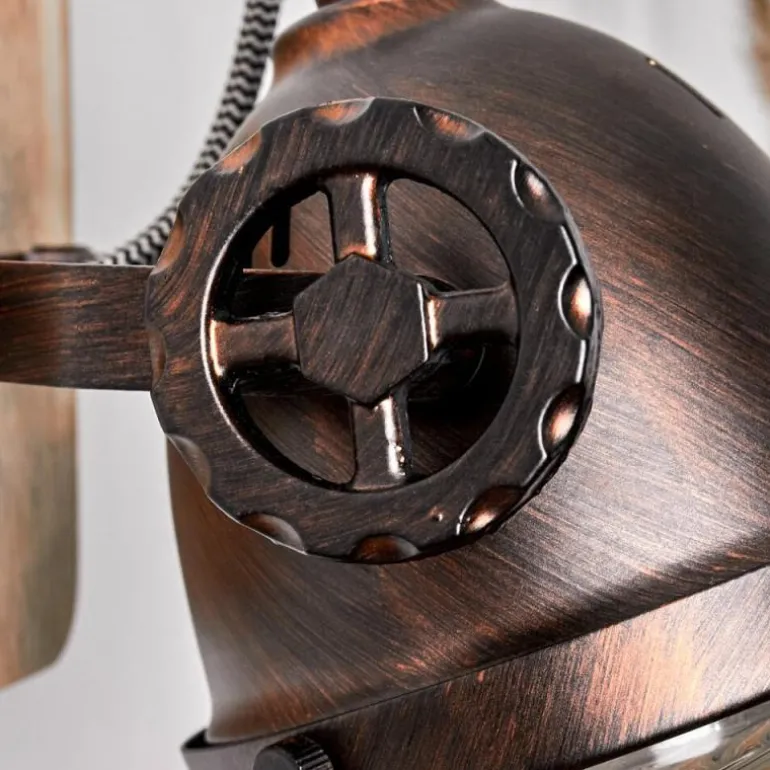 Applique murale Herford Bois clair, Cuivre, 1 lumière