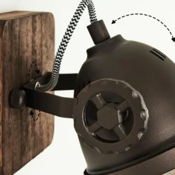 Applique murale Herford Brun, Bois foncé, 1 lumière