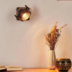 Applique murale Herford Bois foncé, Rouille, 1 lumière