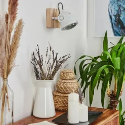 Applique murale Herford Écru, Blanc, 1 lumière