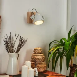 Applique murale Herford Écru, Blanc, 1 lumière