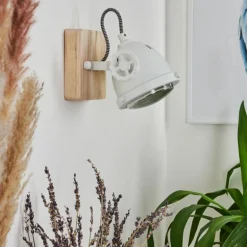 Applique murale Herford Écru, Blanc, 1 lumière