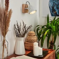 Applique murale Herford Écru, Blanc, 1 lumière