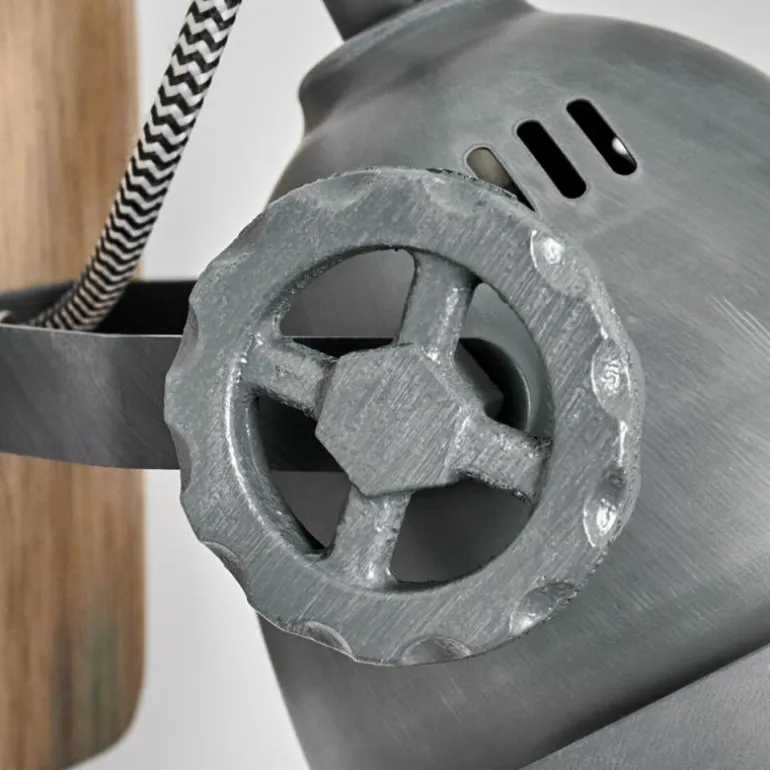 Applique murale Herford Gris, Bois clair, 1 lumière