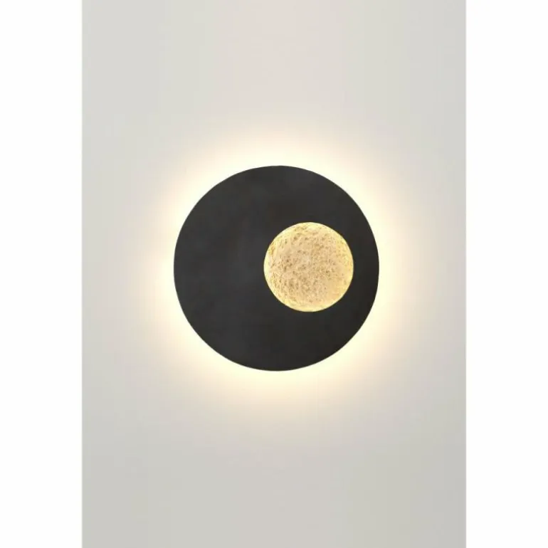 Applique murale Holländer LUNA LED Brun, Or, Noir, 1 lumière