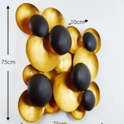 Applique murale Holländer BOLLADARIA LED Or, Noir, 9 lumières