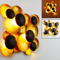 Applique murale Holländer BOLLADARIA LED Or, Noir, 9 lumières