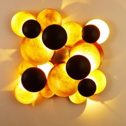 Applique murale Holländer BOLLADARIA LED Or, Noir, 9 lumières