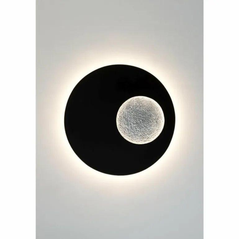 Applique murale Holländer LUNA RUND GROSS LED Brun, Noir, Argenté, 1 lumière