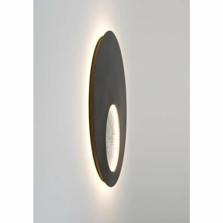 Applique murale Holländer LUNA RUND GROSS LED Brun, Noir, Argenté, 1 lumière