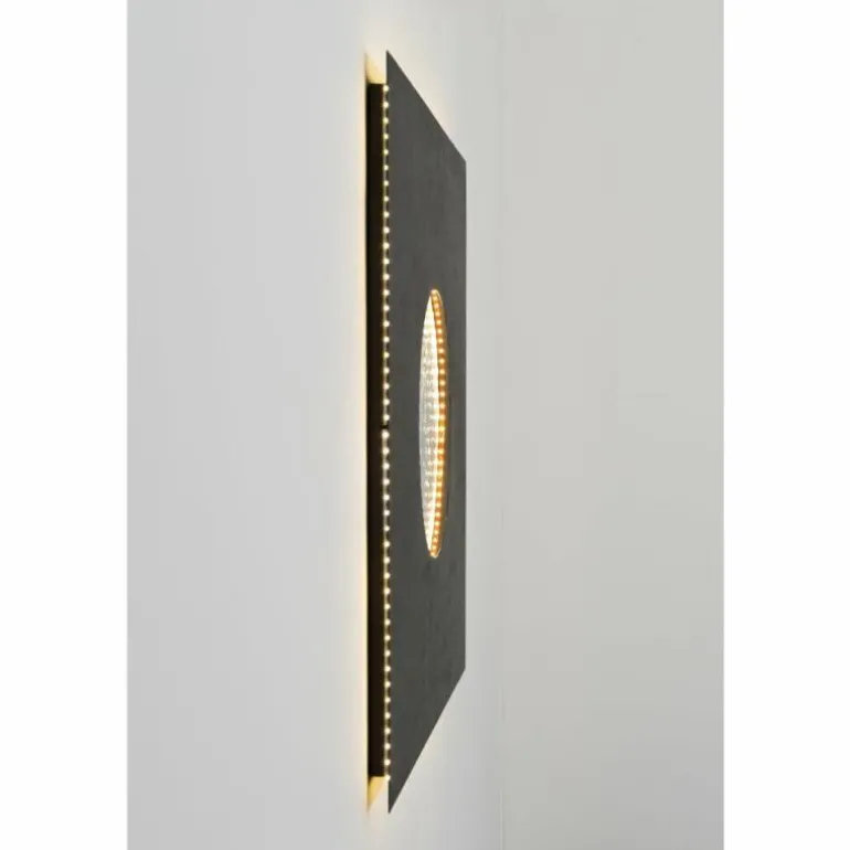 Applique murale Holländer LUNA QUADRAT GROSS LED Brun, Noir, Argenté, 1 lumière