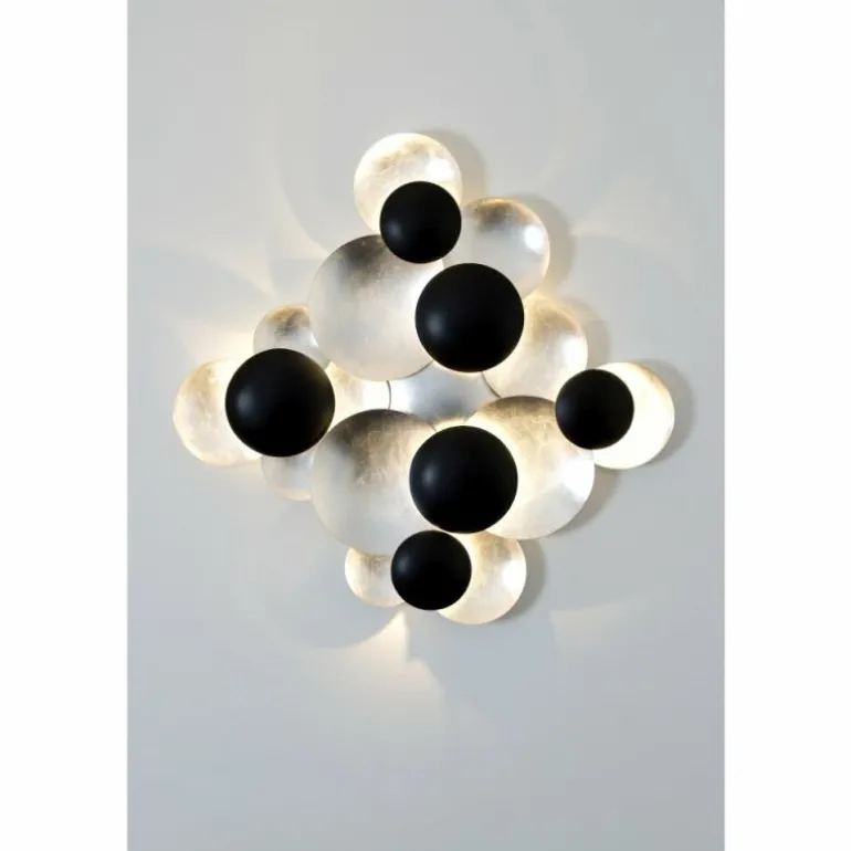 Applique murale Holländer BOLLADARIA LED Noir, Argenté, 9 lumières