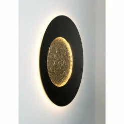 Applique murale Holländer LUNA LED Brun, Or, Noir, 2 lumières