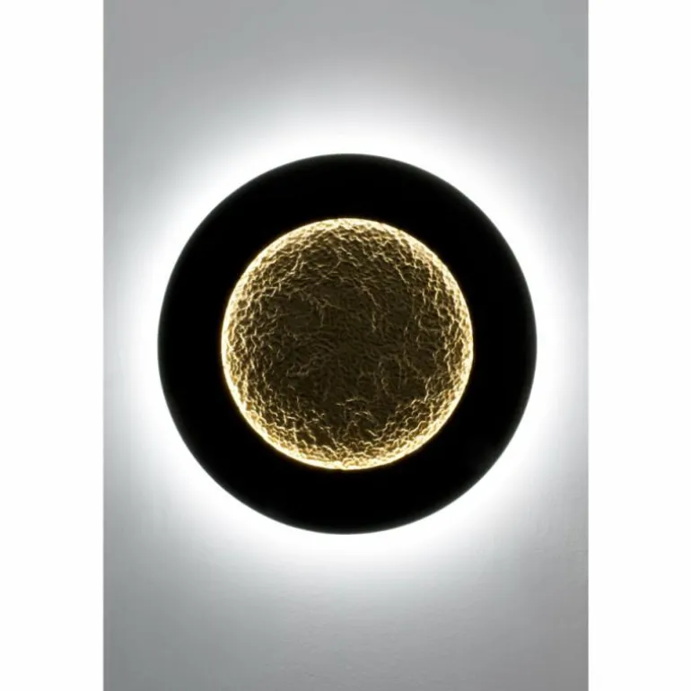 Applique murale Holländer LUNA LED Brun, Or, Noir, 2 lumières