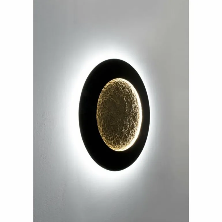 Applique murale Holländer LUNA LED Brun, Or, Noir, 2 lumières