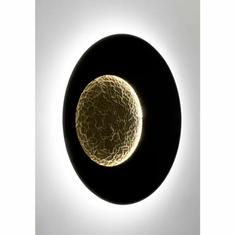 Applique murale Holländer LUNA LED Brun, Or, Noir, 2 lumières