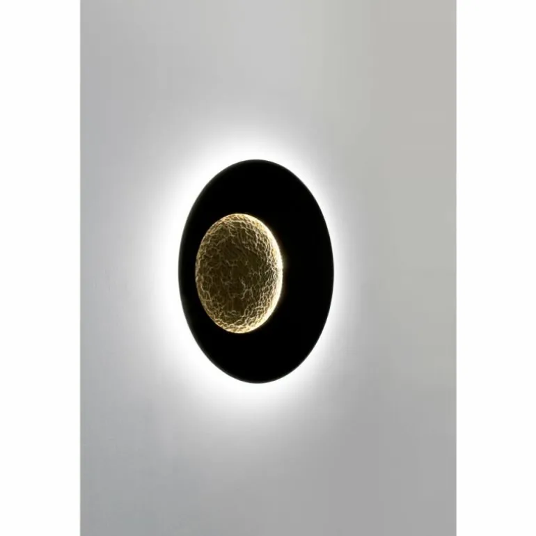 Applique murale Holländer LUNA LED Brun, Or, Noir, 2 lumières