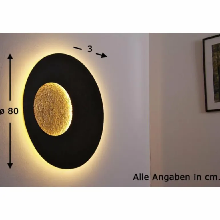 Applique murale Holländer LUNA LED Brun doré, 1 lumière