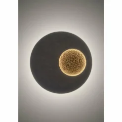 Applique murale Holländer LUNA LED Brun doré, Noir, 1 lumière