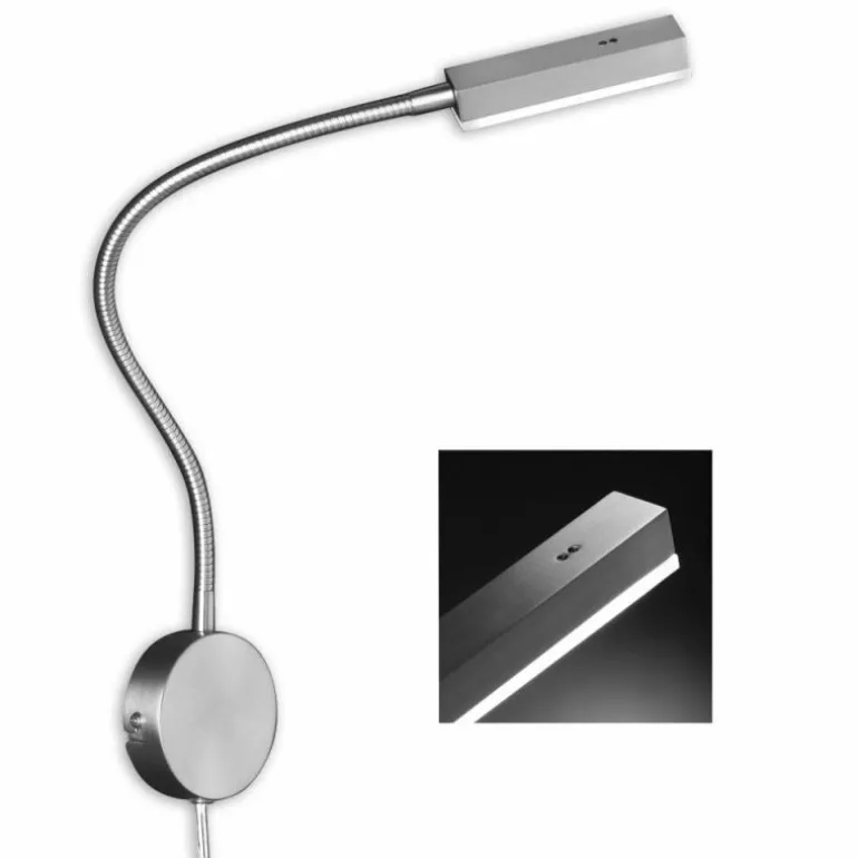 Applique murale Honsel Raik LED Nickel mat, 1 lumière