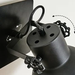 Applique murale Hora Noir, 1 lumière