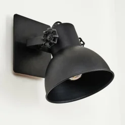 Applique murale Hora Noir, 1 lumière