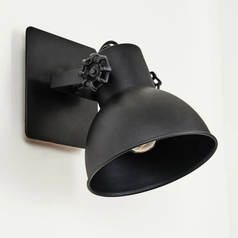 Applique murale Hora Noir, 1 lumière