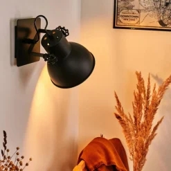 Applique murale Hora Noir, 1 lumière