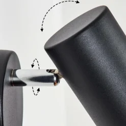 Applique murale Javel Noir, 1 lumière