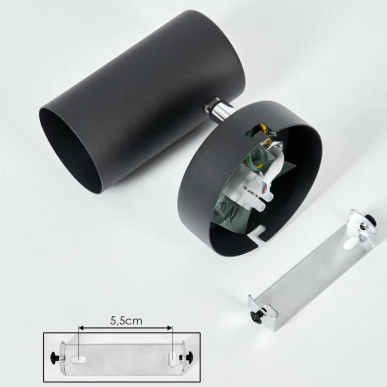 Applique murale Javel Noir, 1 lumière