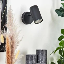 Applique murale Javel Noir, 1 lumière
