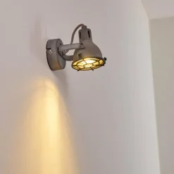 Applique murale Jonsered LED Gris, Noir, Pierre, 1 lumière