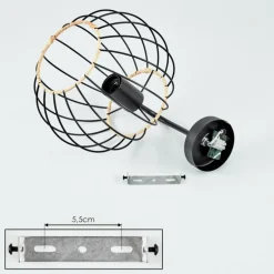 Applique murale Journy Noir, 1 lumière