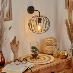 Applique murale Journy Noir, 1 lumière