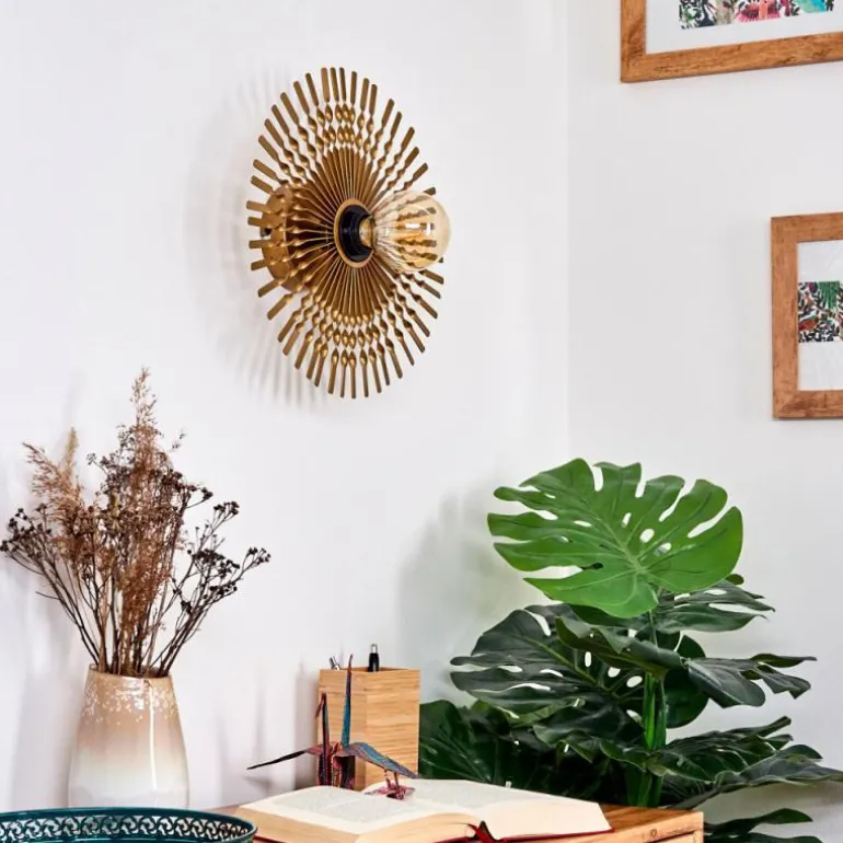 Applique murale Julie Or, Noir, 1 lumière