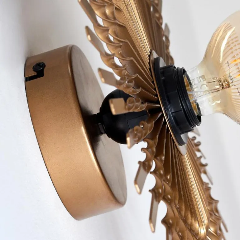 Applique murale Julie Or, Noir, 1 lumière