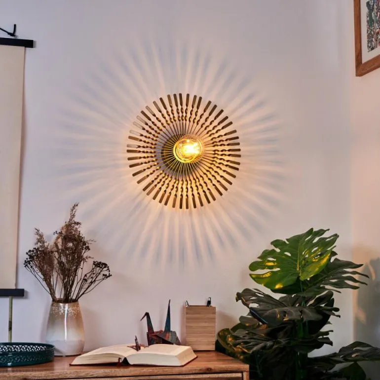 Applique murale Julie Or, Noir, 1 lumière