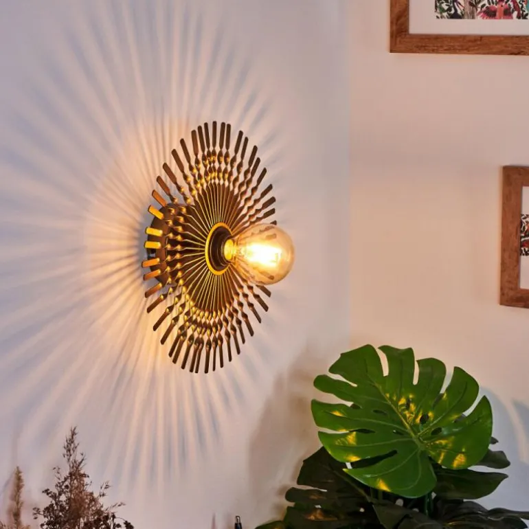 Applique murale Julie Or, Noir, 1 lumière