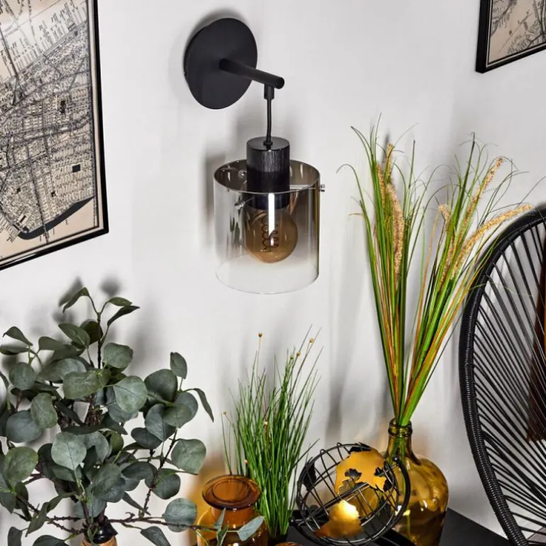 Applique murale Kalsborg Noir, 1 lumière