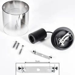 Applique murale Kalsborg Noir, 1 lumière