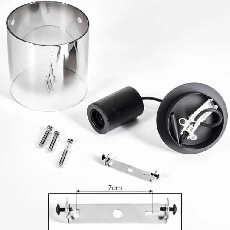 Applique murale Kalsborg Noir, 1 lumière