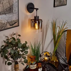 Applique murale Kalsborg Noir, 1 lumière