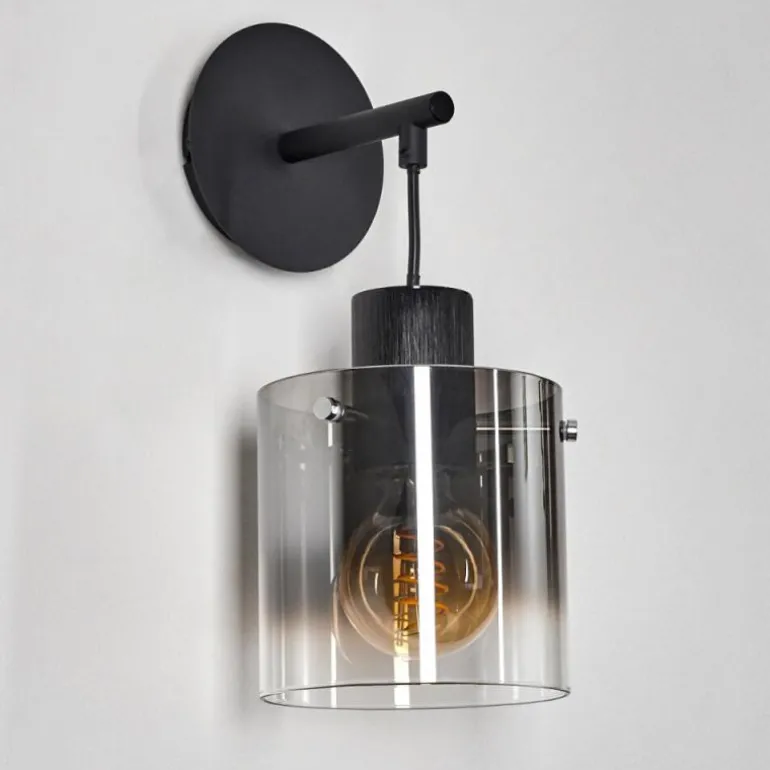 Applique murale Kalsborg Noir, 1 lumière