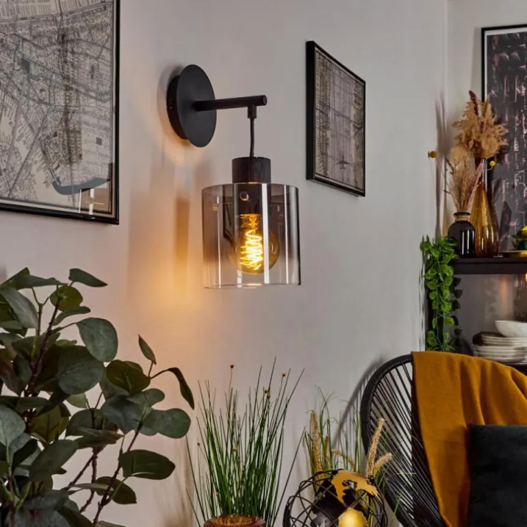 Applique murale Kalsborg Noir, 1 lumière