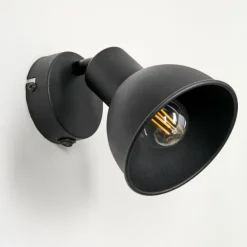 Applique murale Kansela Noir, 1 lumière