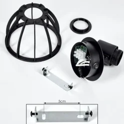 Applique murale Kaurila Noir, 1 lumière