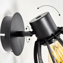 Applique murale Kaurila Noir, 1 lumière